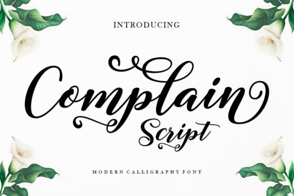 Complain Script: A Ravishing Script Font for Modern Designers