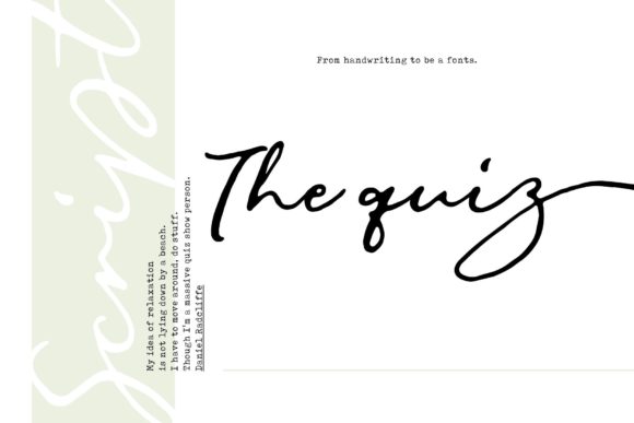 The Quiz Script: A Playful Typeface for Creative Ideas